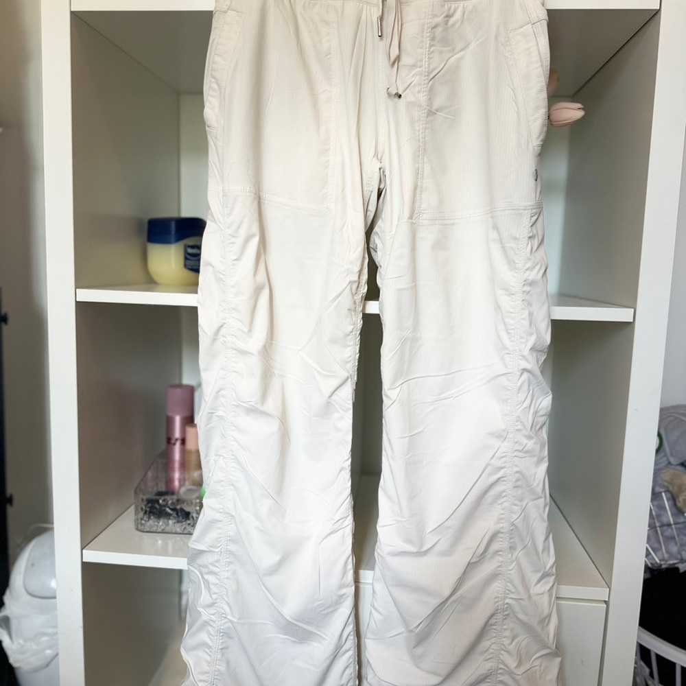 lululemon dance studio mid rise pants with lining in ecru